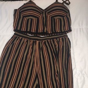 2 piece crop top and matching pants